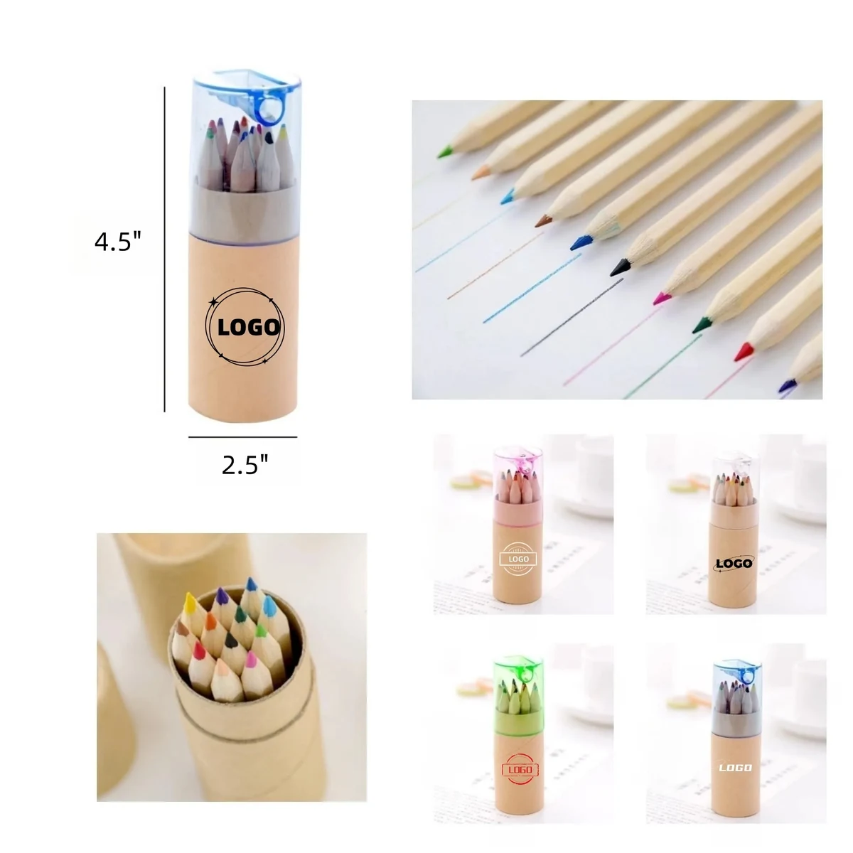 12pcs Colored Pencil Set With Portable Sharpener 1