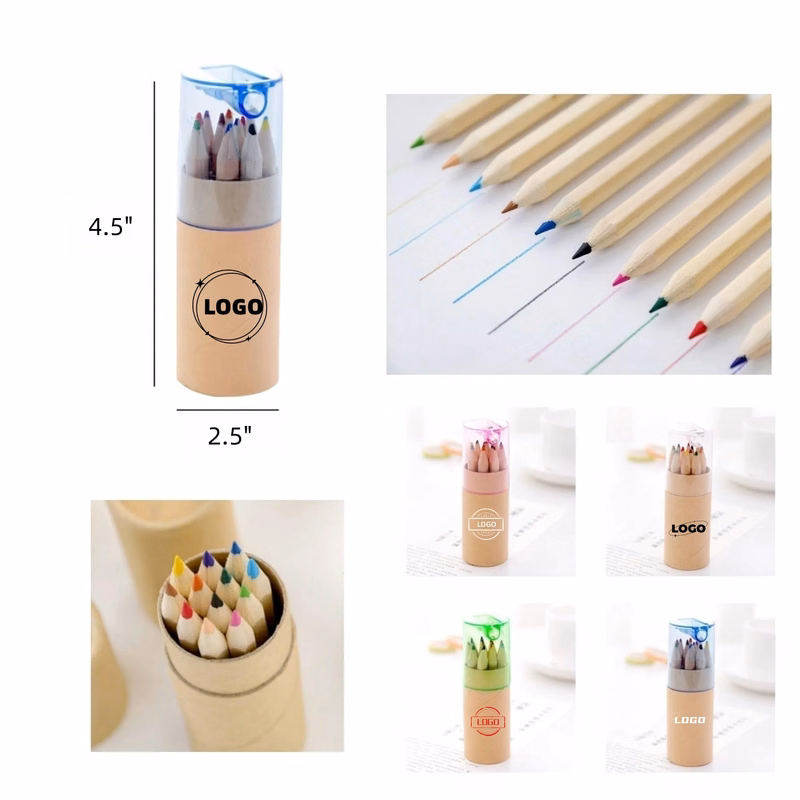 12pcs Colored Pencil Set With Portable Sharpener