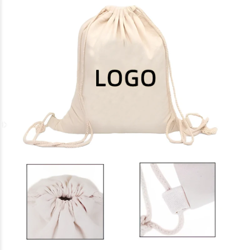 5.5 oz Canvas Drawstring Backpack 1