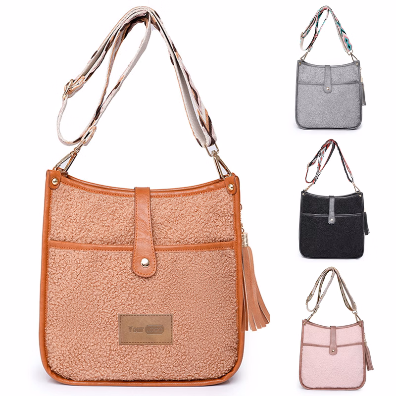PU Leather?Plush Crossbody Bags Fit for Women's Winter