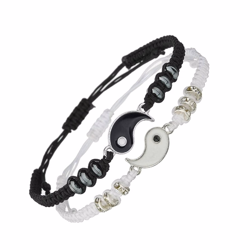 Best Friend Bracelets for 2 Matching Yin Yang