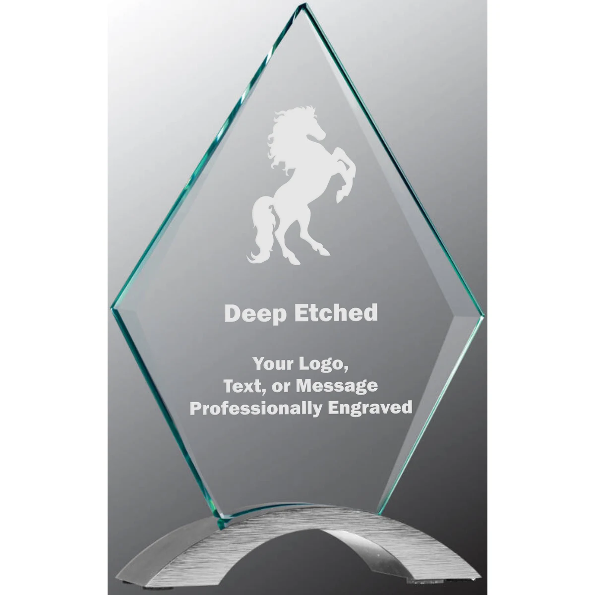 7 1/4" Diamond Cosmic Glass with Silver Base Award 1