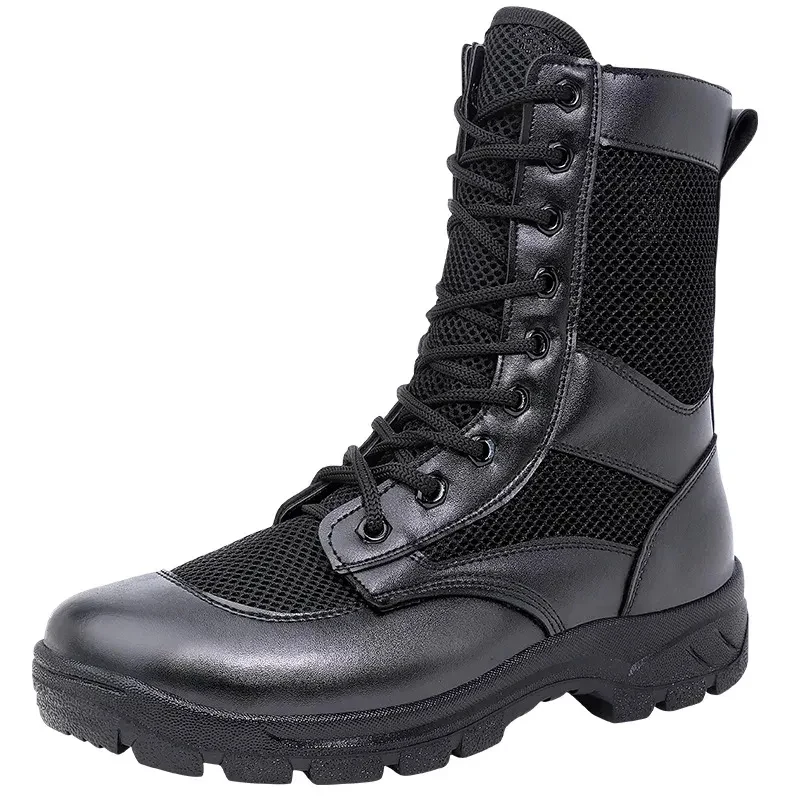 Custom Black Tactical Boots, custom athletic wear with logo imprint 1