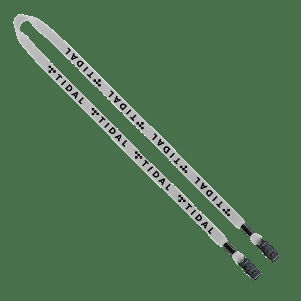 1/2" Cotton Double Bulldog Clip Lanyard 1