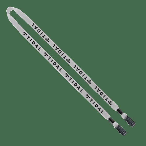1/2" Cotton Double Bulldog Clip Lanyard