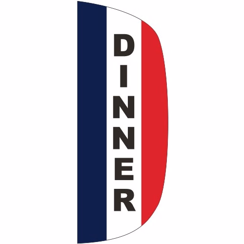 "DINNER" 3' x 8' Message Flutter Flag