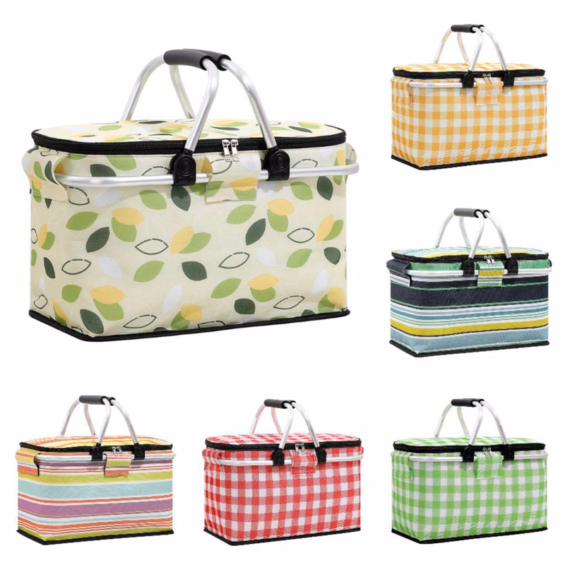 Foldable Picnic Insulated Cooler Basket