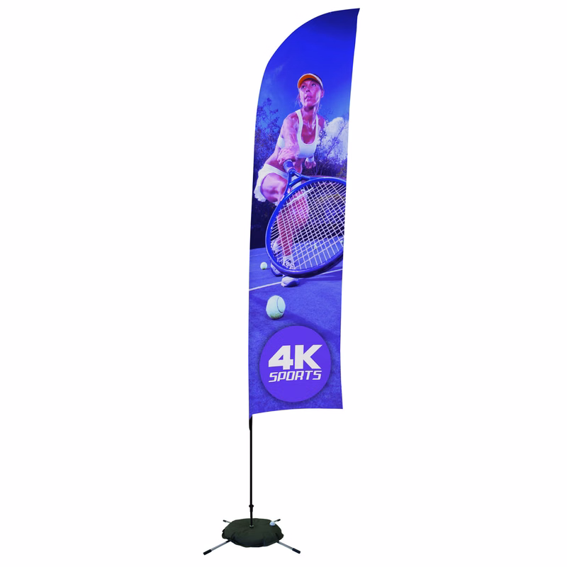 13' Streamline Blade Sail Sign Kit (Single-Sided with Scissor Base)