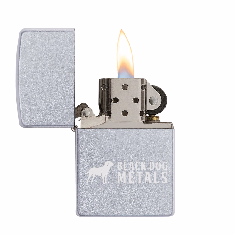 Satin Chrome Zippo® Windproof Lighter (Laser Engraved Only Version)