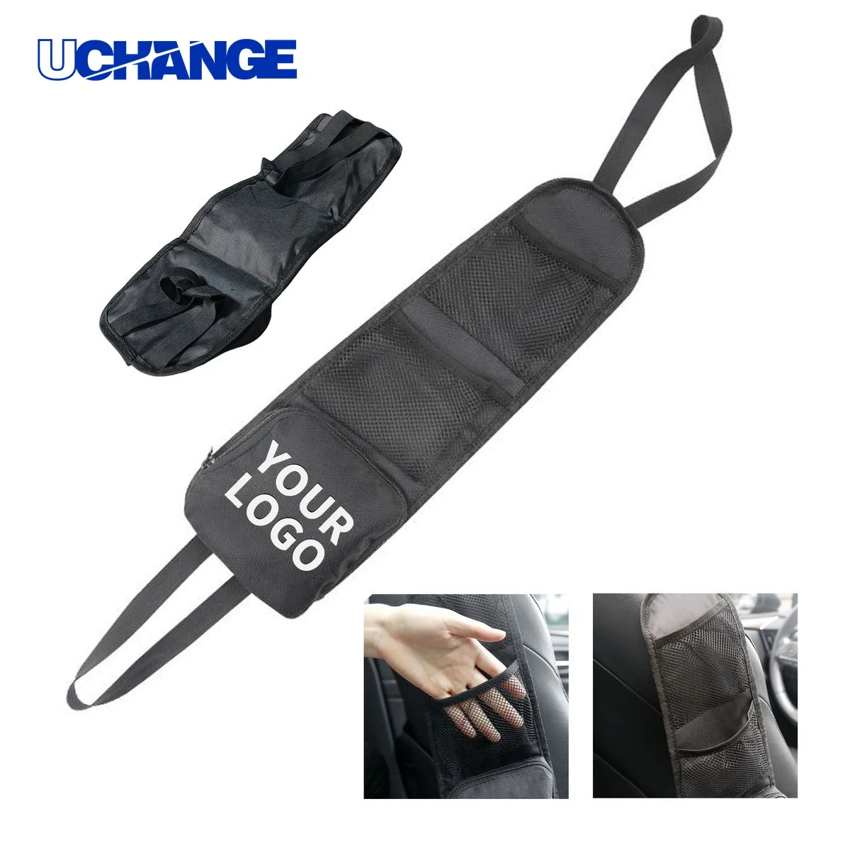 Car Seat Side Storage Hanging Bag Set 16.5 x 5.5 in 1