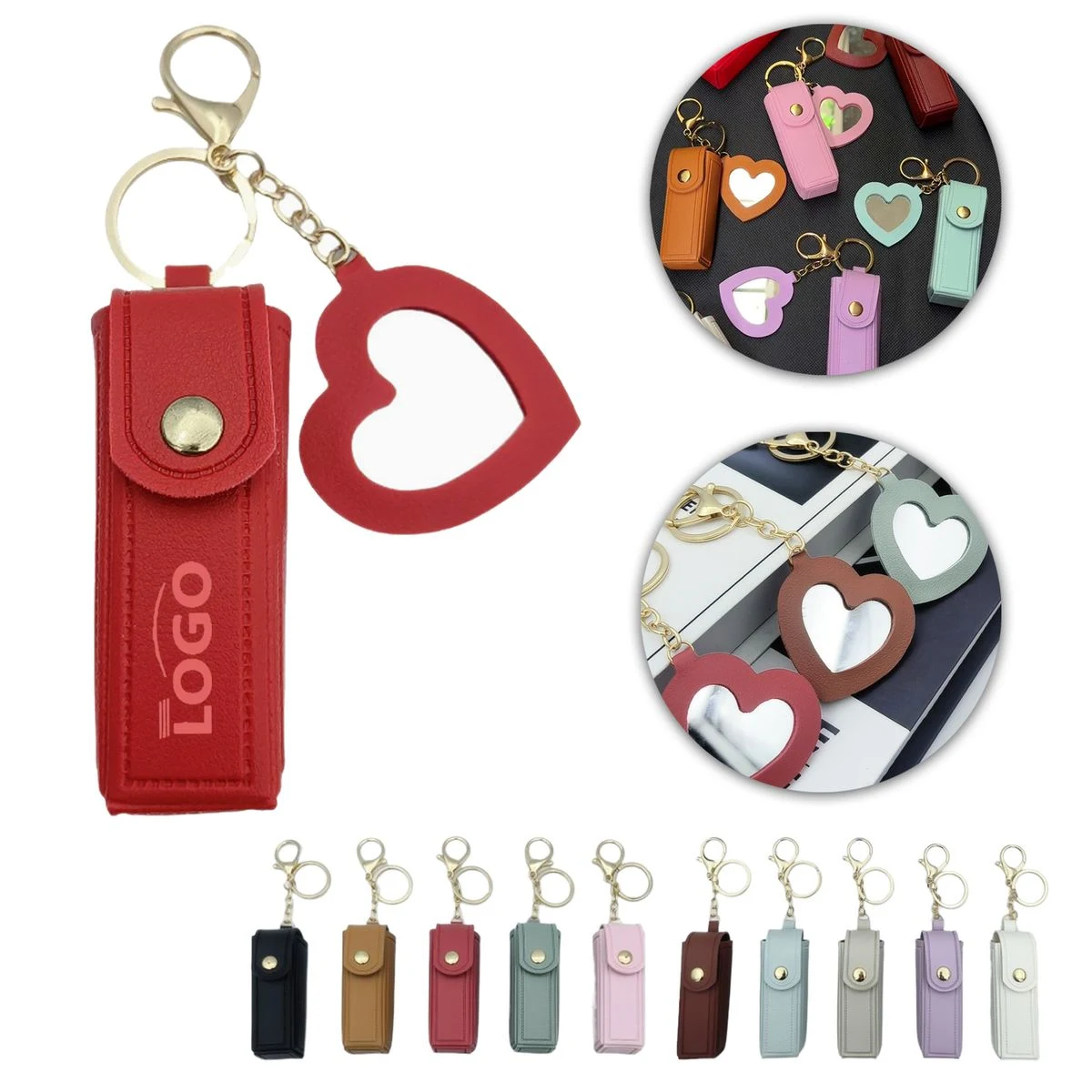 PU Lipstick Keychain Storage Bag 1