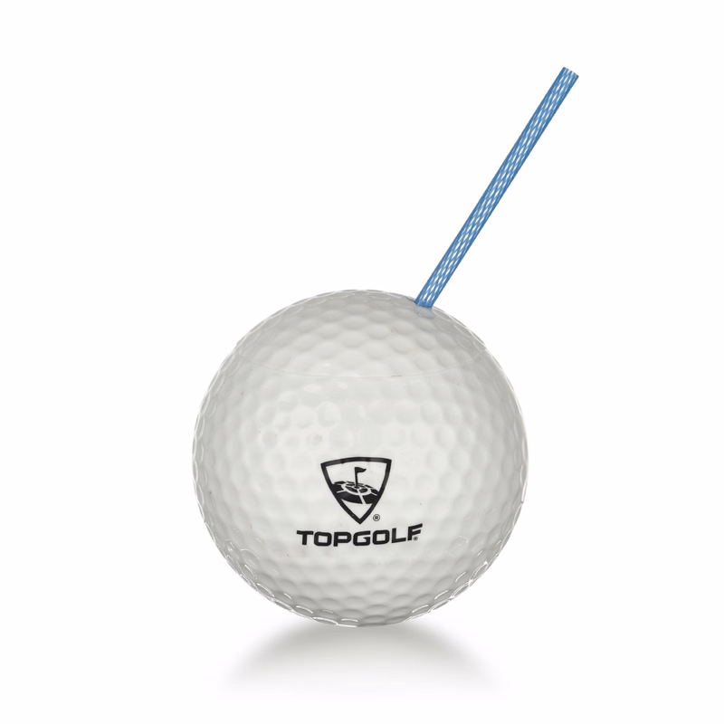 Golf Shaped Plastic Glitter Disco Ball Cup Spherical