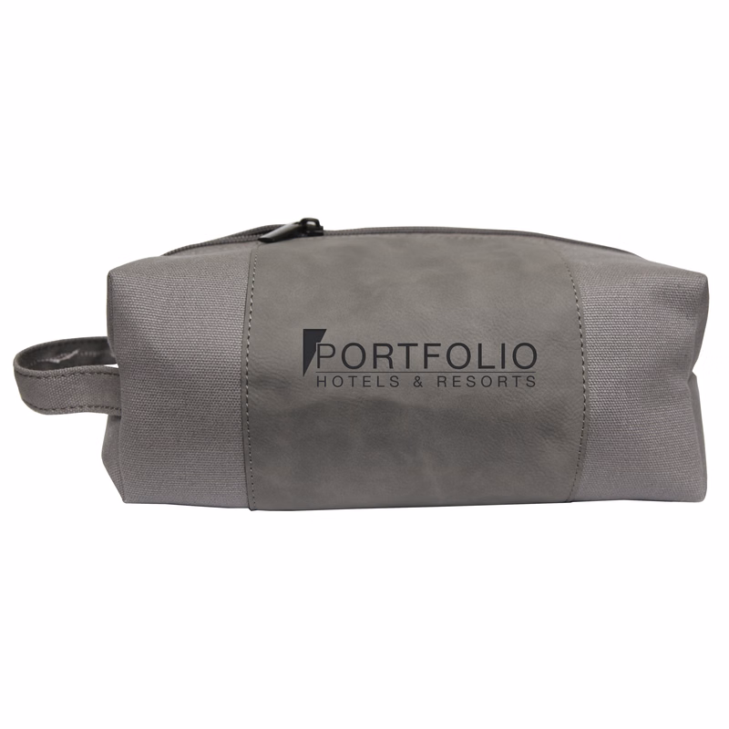 Canvas and Leatherette Dopp Bag