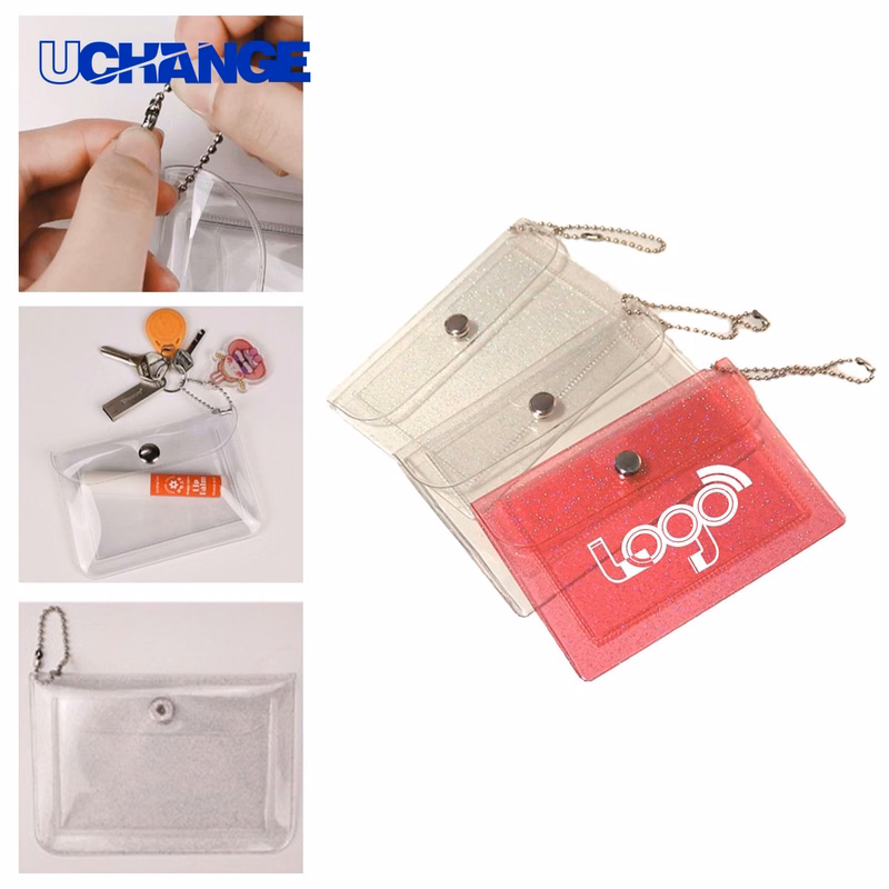 PVC Coin and Card Holder with Chain