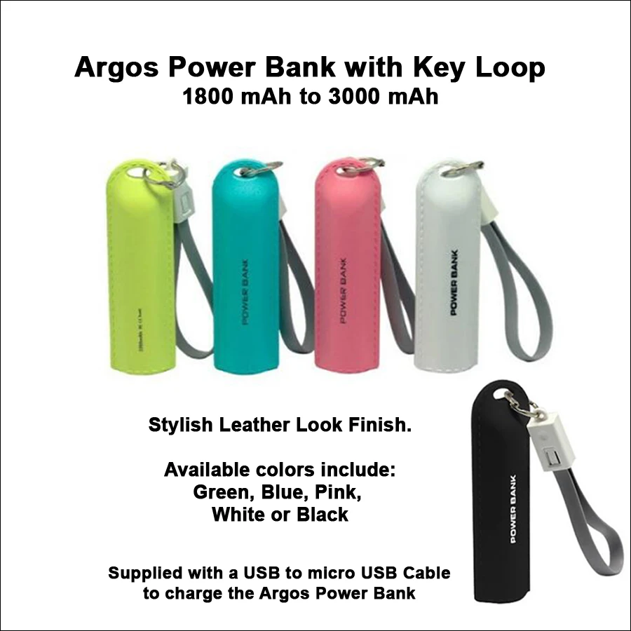 Argos Power Bank with a Key Loop 2800 mAh 1
