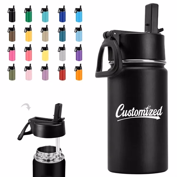 Custom 12 oz Stainless Steel Insulated Sports Water Bottle — Hydration Essential