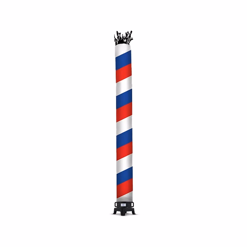 Barber Pole (Red, White, Blue) Tube with Blower