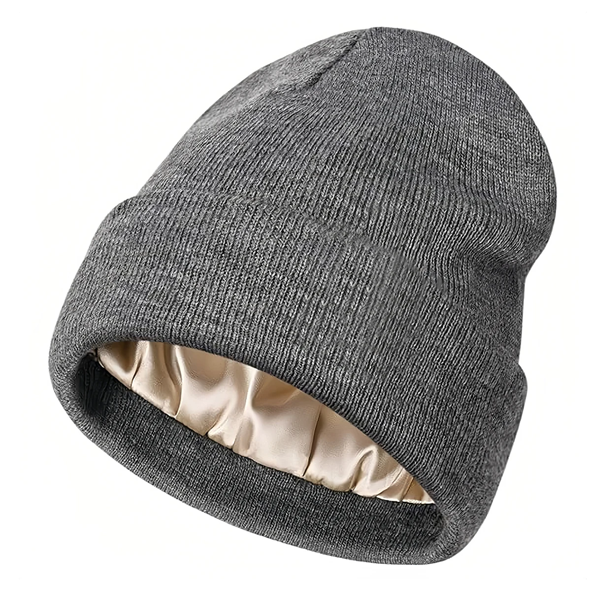 Winter Knit Cap With Smooth Lining 1