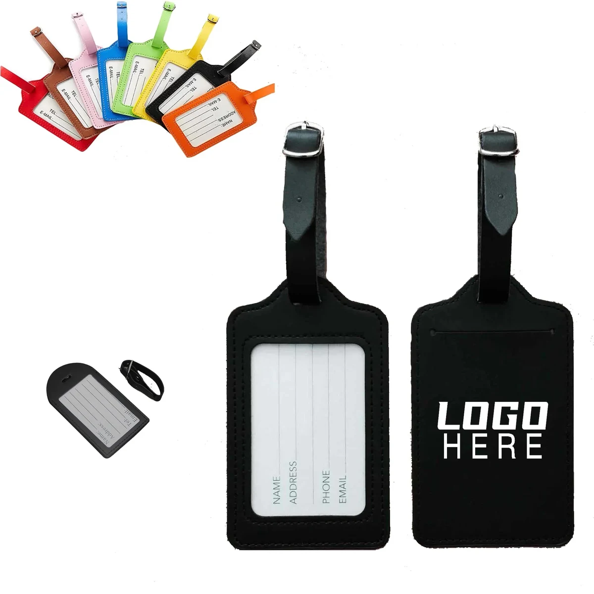Costum PU Leather Luggage Tag MOQ100pcs 1