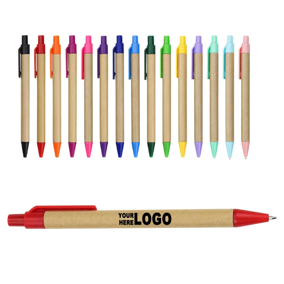 Eco Plastic Kraft Paper Click Pen 1