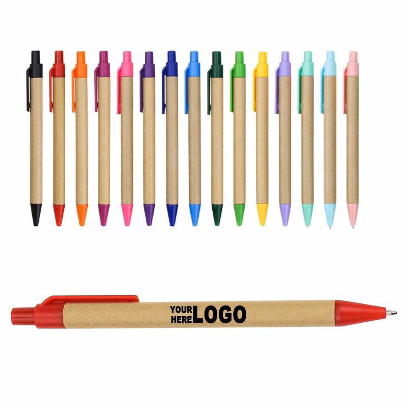 Eco Plastic Kraft Paper Click Pen