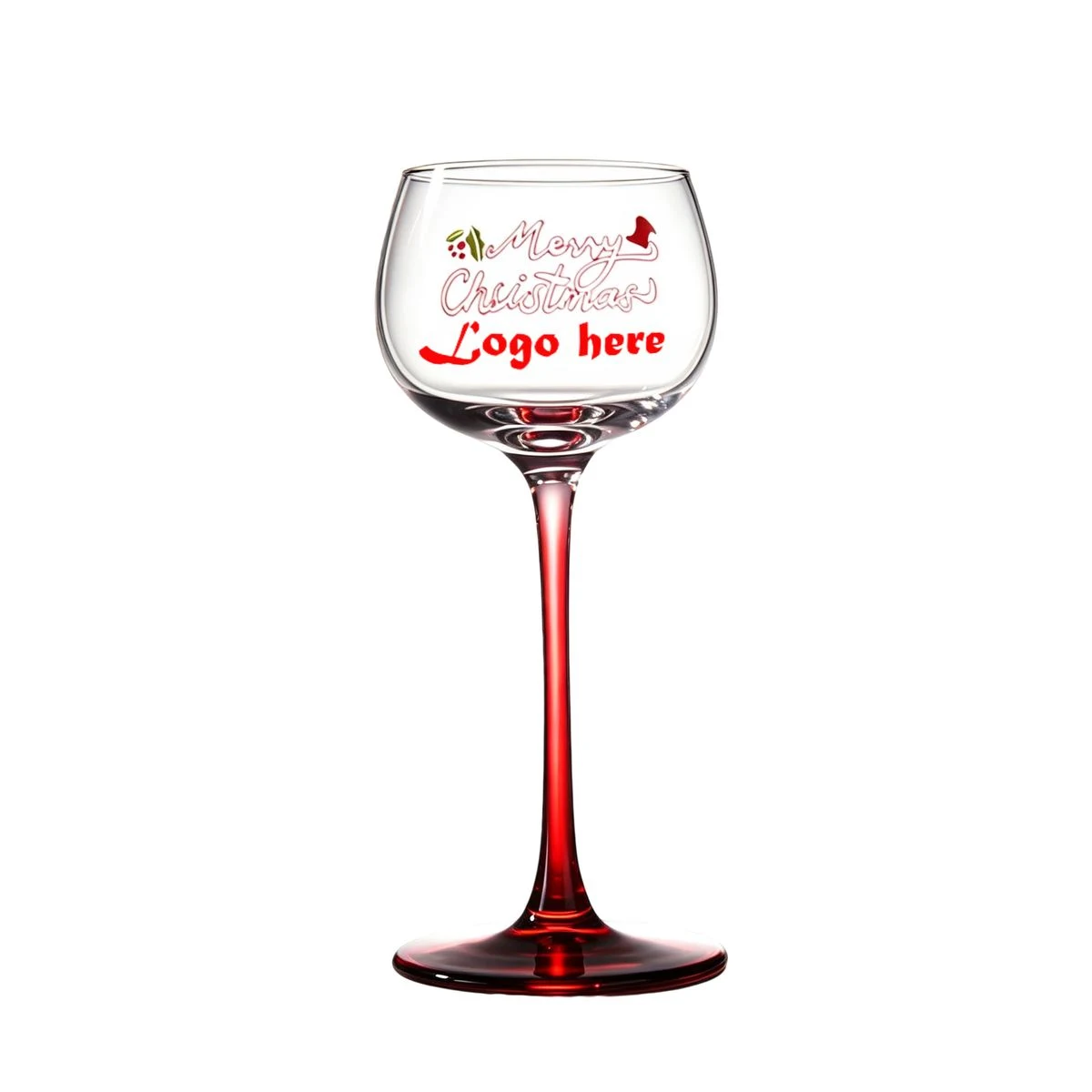 Christmas Stemmed Wine Glass 1