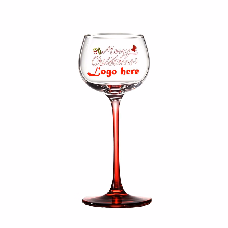 Christmas Stemmed Wine Glass