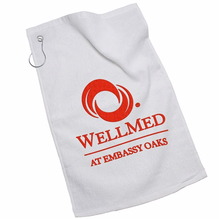 Golf Towel w/ Silver Grommet Ring