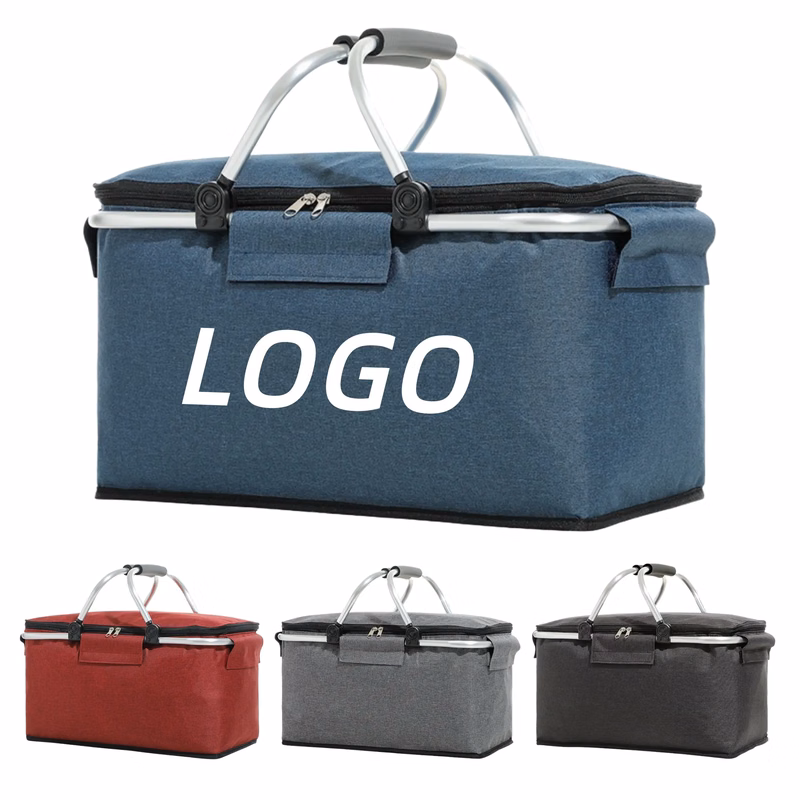 Foldable Outdoor Oxford Cloth Picnic Insulation Basket