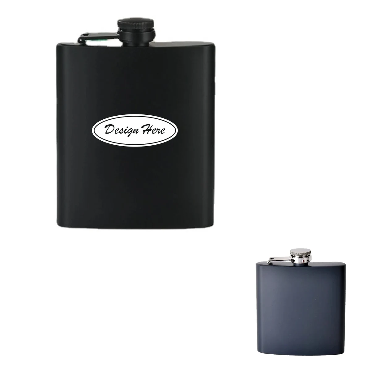 Powder Coated Laserable Stainless Steel Flask 1