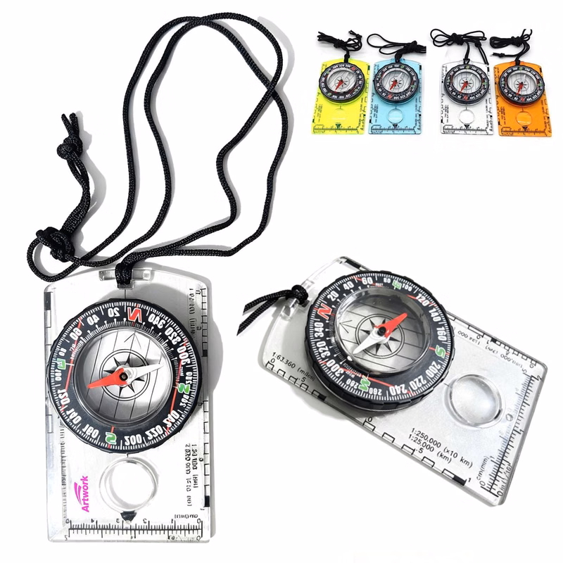 Outdoor Acrylic Map Compass W/ Ruler Magnifier