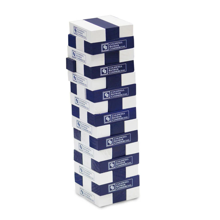 Tabletop Toppling Tower Blocks Game (1 Custom Imprint and 2 Custom Color Finishes) 1