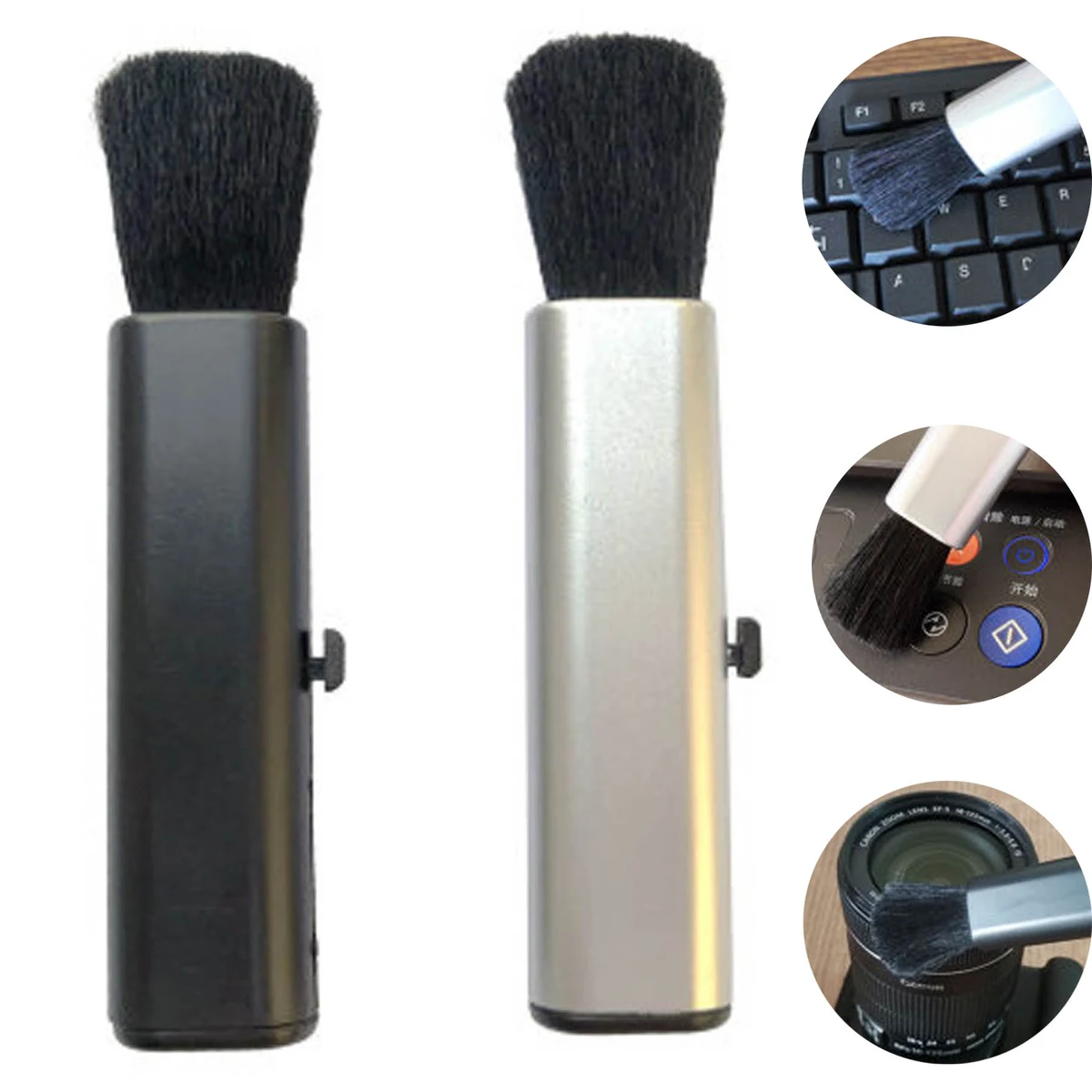 Multifunctional Retractable Wool Keyboard Brush 1