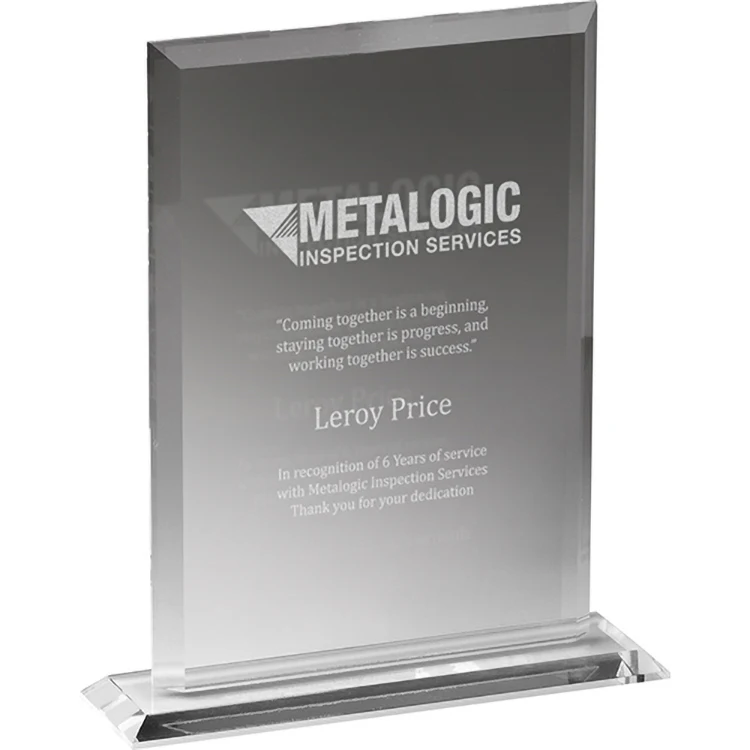 Clear Acrylic Portrait Award (7"x 8 1/2"x 3/8") Laser Engraved 1
