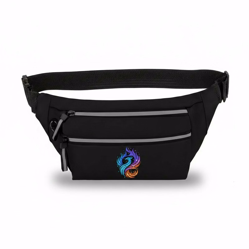 Waterproof PU Fanny Pack With 3 Zipper Pockets