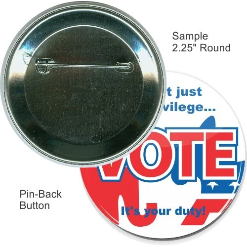 Pin-back 2 1/4 Inch Round Button 1