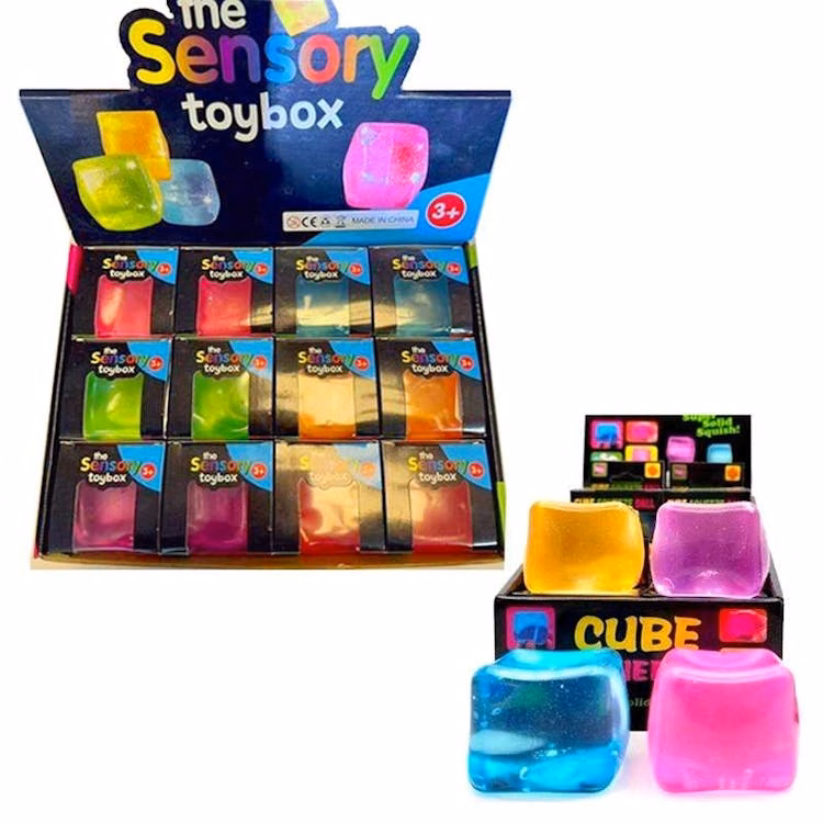 Squishy Cube Toys Clear - 2"