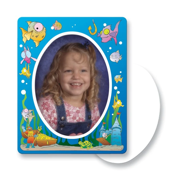 30 Mil Oval Center Picture Frame Magnet - Full Color 1