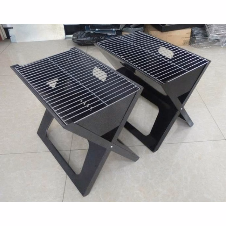 Iron Handhel Portable Outdoor X Shape Foldable Charcoal Barbecue Grill BBQ Grill