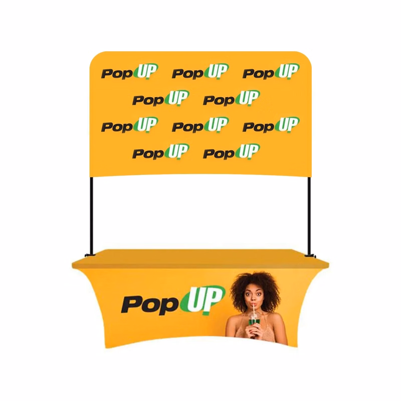 Overhead 6' Top Display w/ Open Back Table Cover