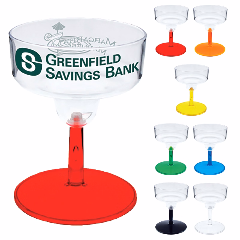 2oz Plastic Margatita Sampler with Choice of Stem Color