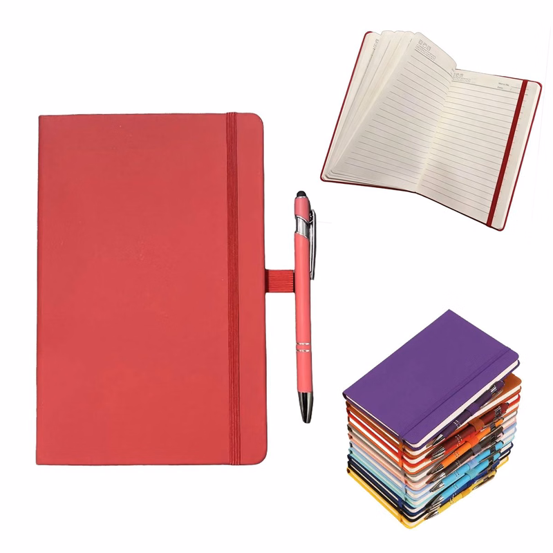 A5 Strap Style Notebook W/ Pen