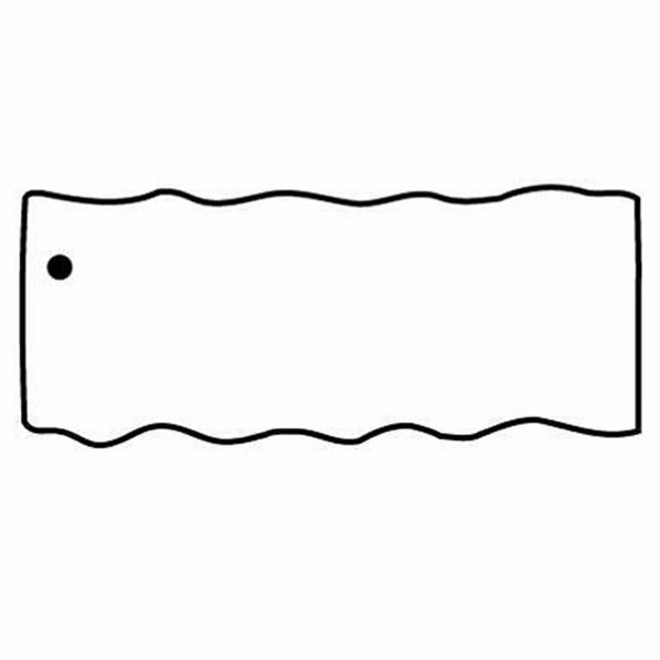 Rectangle Waves Key Tag - Spot Color