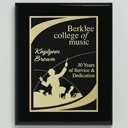 Aberdeen Black Plaque with Lasered Plate 1