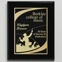 Aberdeen Black Plaque with Lasered Plate
