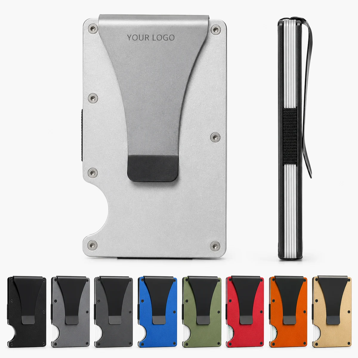 Aluminum Alloy RFID Card Holder Wallet with Money Clip Slim 1