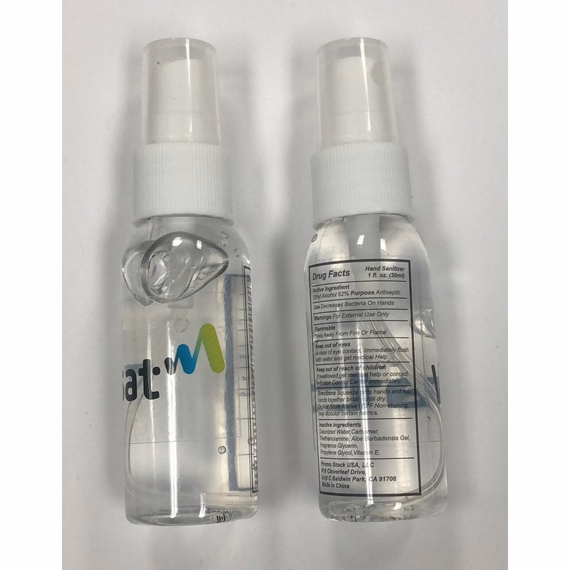 1 oz Hand Sanitizer Top Pump Spray - 62% Alcohol