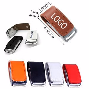 Leather Keychain with 16 GB USB Flash Drive