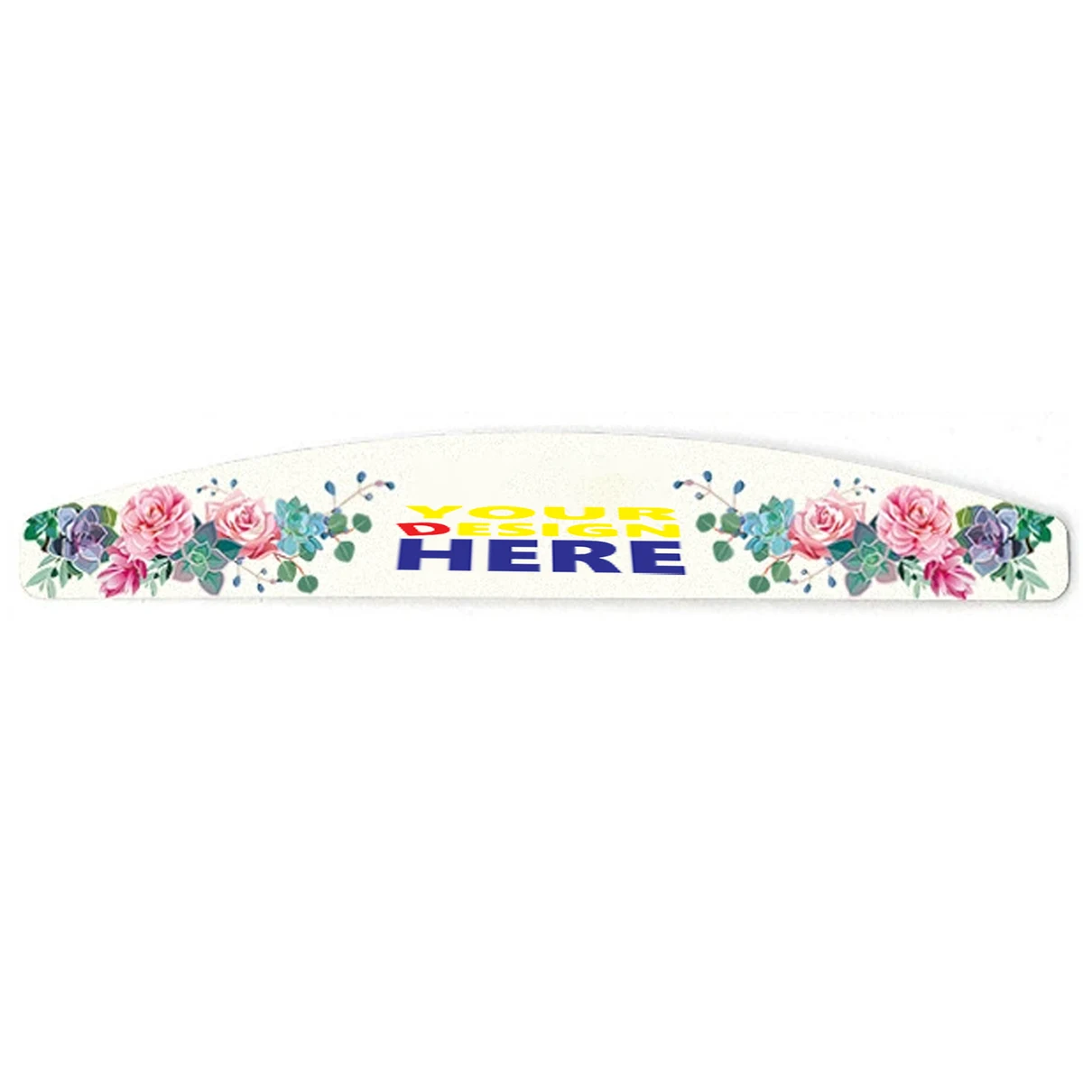 Custom Full Color White Sandpaper Nail Files 1