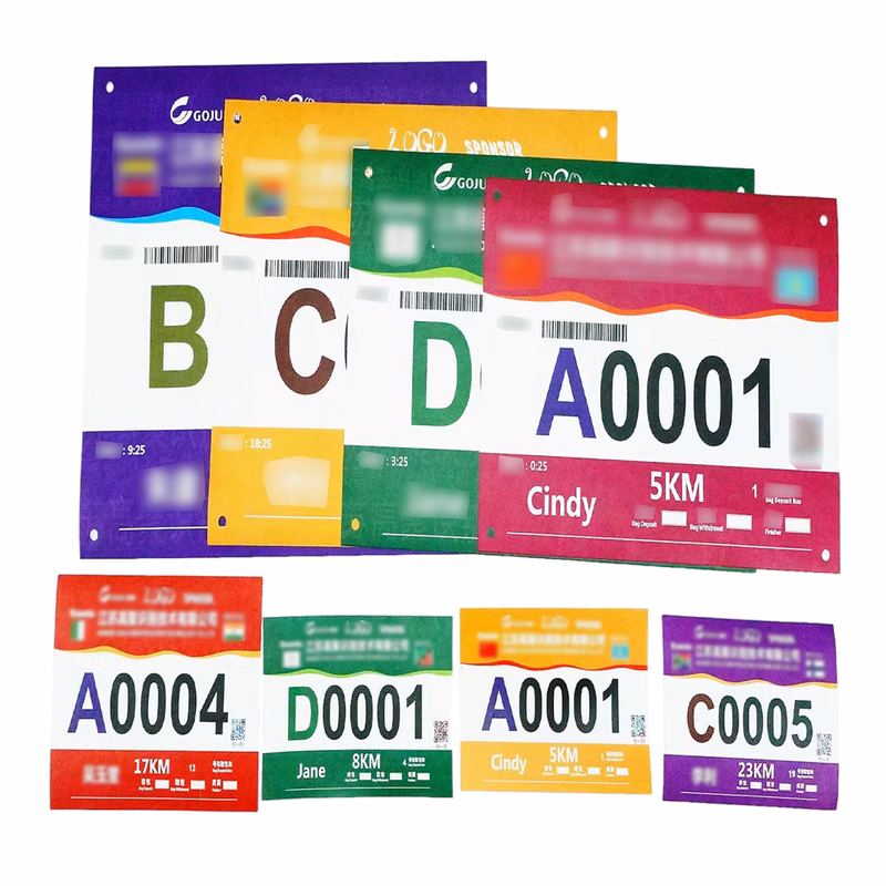 Tyvek Race Bibs for Marathons & Sports Events MOQ50